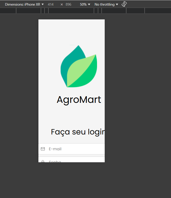 Problema de responsividade no Iphone XR