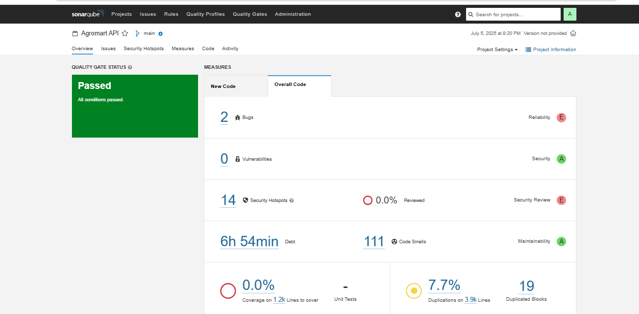 Testes de Segurança e Qualidade de Código (SonarQube)