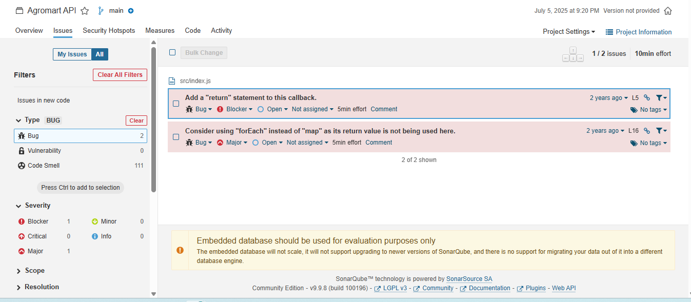 Lista de Bugs Encontrados na API